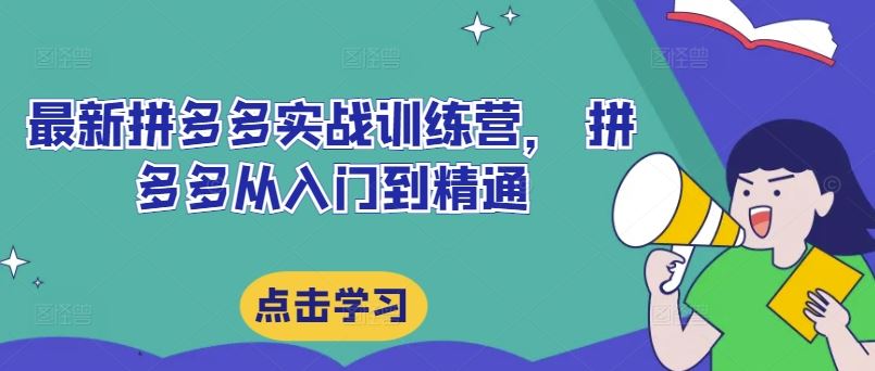最新拼多多实战训练营， 拼多多从入门到精通 - 来及网络