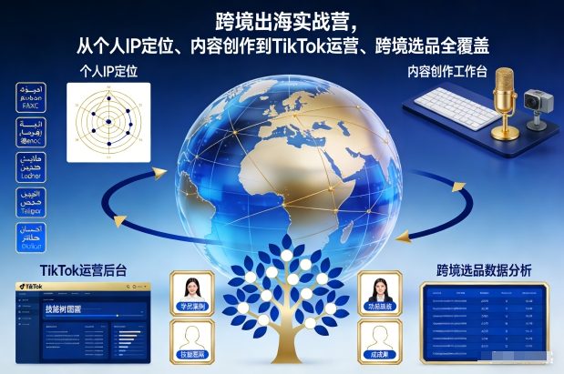 跨境出海实战营，从个人IP定位、内容创作到TikTok运营、跨境选品全覆盖 - 来及网络
