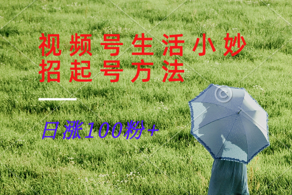 视频号生活小妙招分享赛道， 起号涨粉新方法，日涨100粉 - 来及网络