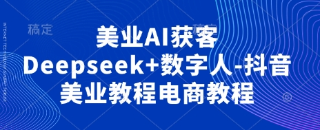 美业AI获客Deepseek+数字人-抖音美业教程电商教程 - 来及网络