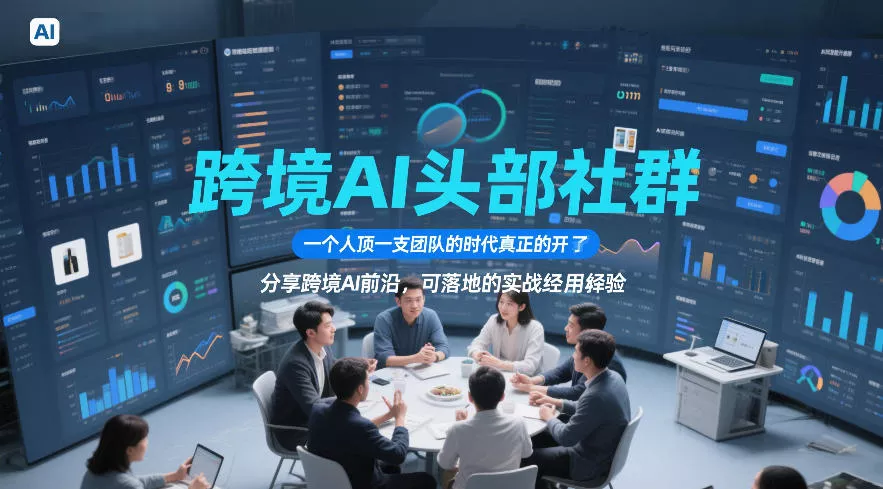 跨境AI头部社群，一个人顶一支团队的时代真正的开始了，分享跨境AI前沿，可落地的实战经验(更新5月23日) - 来及网络