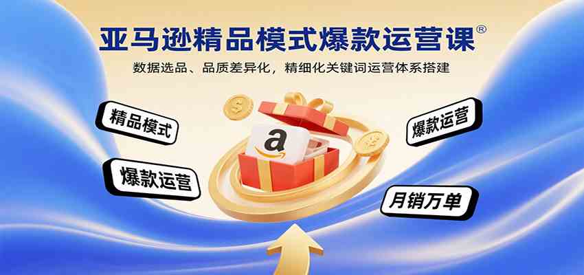 亚马逊精品模式爆款运营课：数据选品、品质差异化，精细化关键词运营体系搭建 - 来及网络