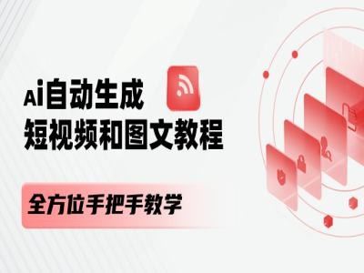AI自动生成短视频和图文课程，全方位手把手教学 - 来及网络
