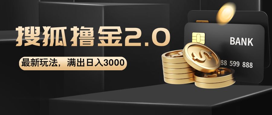（12212期）搜狐撸金2.0最新玩法，无脑日入3000+，可无限扩大 - 来及网络