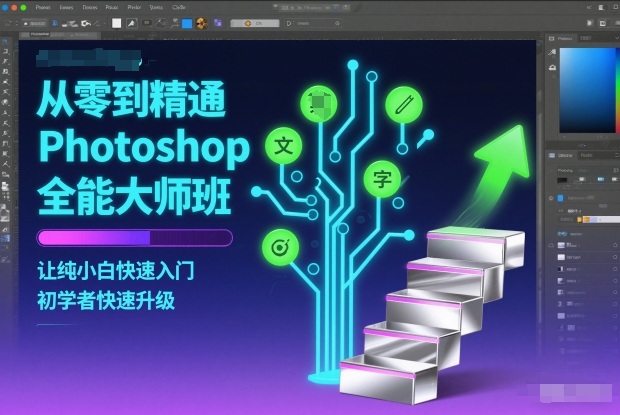 从零到精通Photoshop全能大师班，让纯小白快速入门，初学者快速升级 - 来及网络