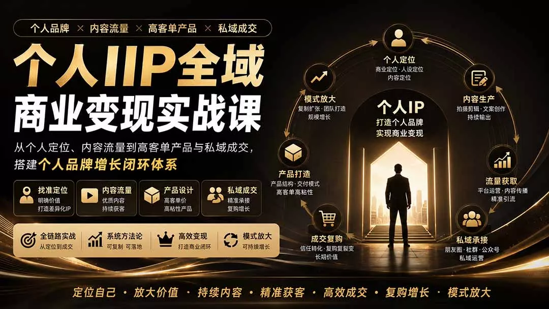 个人IP全域商业变现实战课 (无水印 - 来及网络