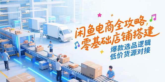 （15325期）闲鱼电商全攻略，零基础店铺搭建，爆款选品逻辑，低价货源对接 - 来及网络