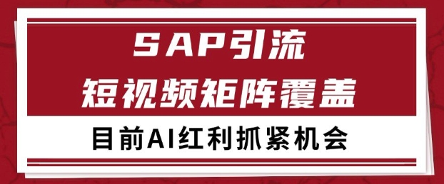 小红书某音sap赛道引流获客 自热矩阵日引200+【揭秘】 - 来及网络