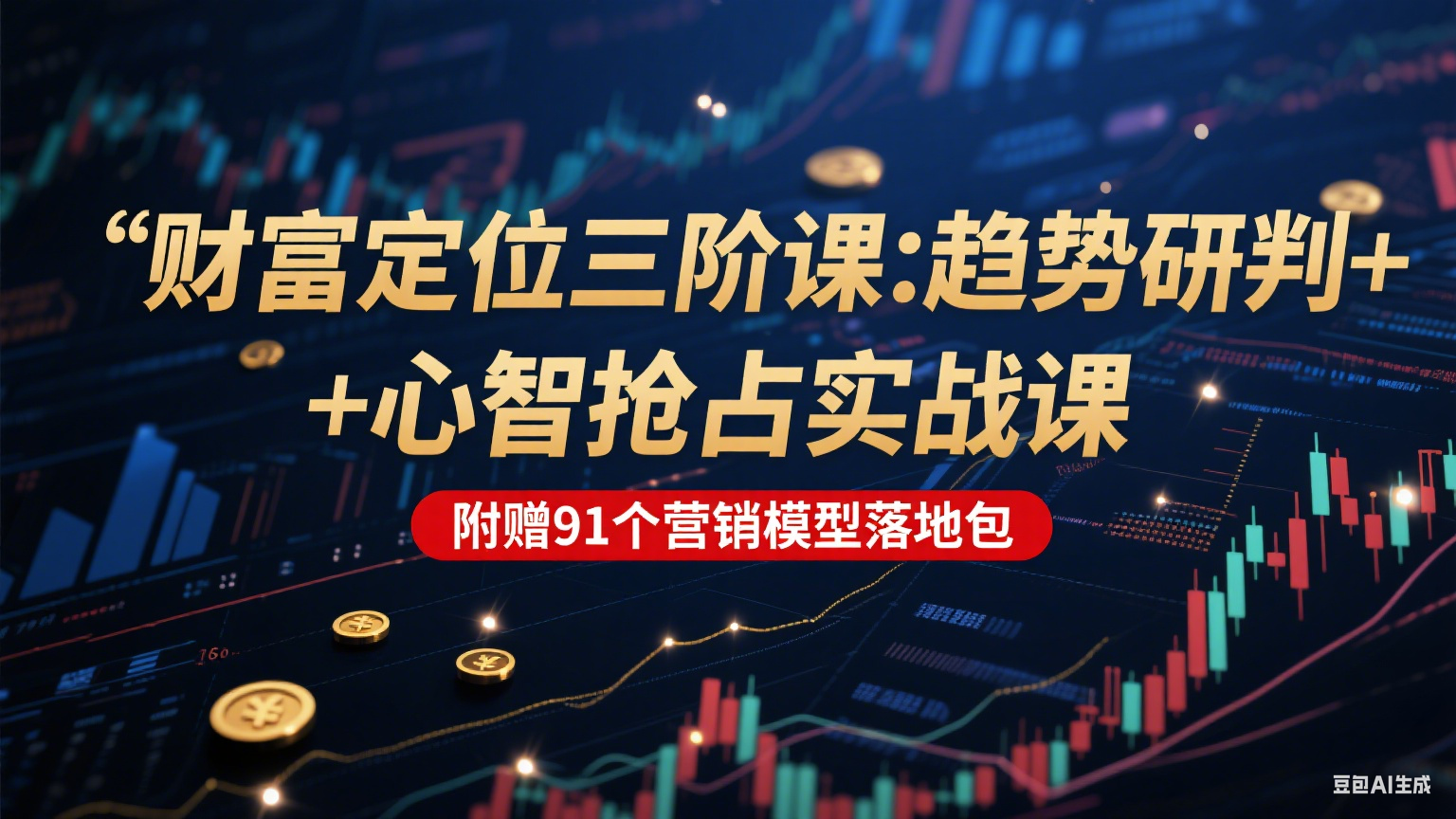财富定位三阶：趋势研判 + 心智抢占实战课，附赠91个营销模型落地包 - 来及网络