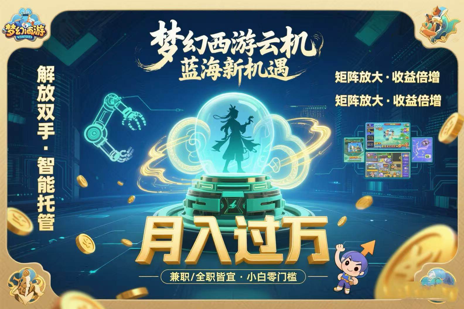 （15544期）梦幻西游云机最新蓝海玩法 解放双手可矩阵放大 轻松月入过万 小白也可… - 来及网络