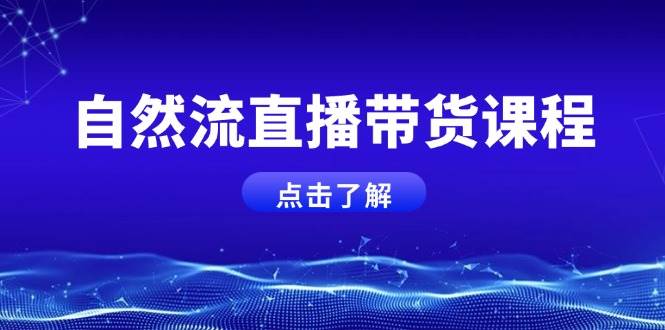 （13809期）自然流直播带货课程，结合微付费起号，打造运营主播，提升个人能力 - 来及网络