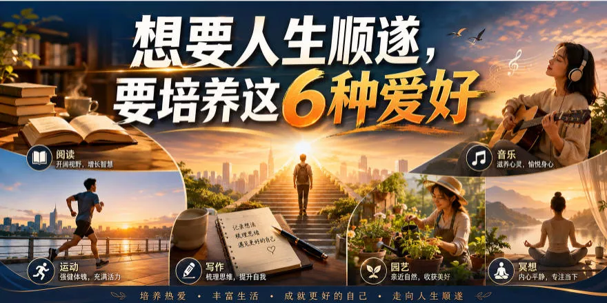 公众号付费文章：想要人生顺遂，要培养这6种爱好 - 来及网络