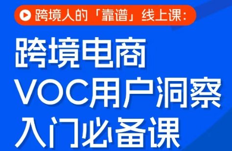 跨境电商VOC用户洞察入门必备课 - 来及网络