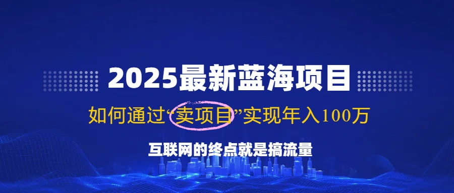 （14305期）2025最新蓝海项目，零门槛轻松复制，月入10万+，新手也能操作！ - 来及网络