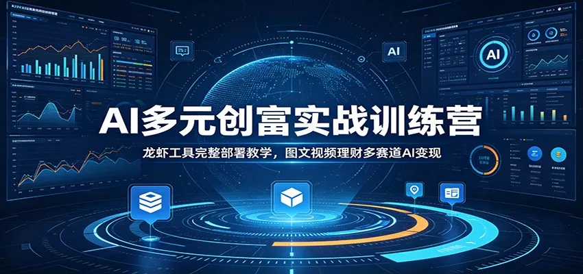 AI多元创富实战训练营：龙虾工具完整部署教学，图文视频理财多赛道AI变现 - 来及网络