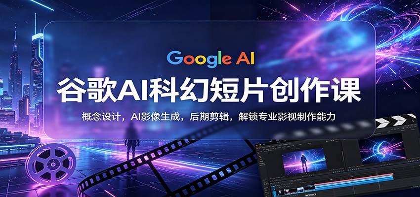 谷歌AI科幻短片创作课：概念设计，AI影像生成，后期剪辑，解锁专业影视制作能力 - 来及网络