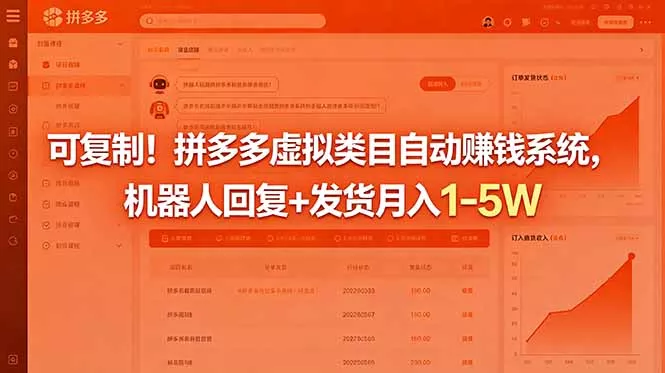 可复制！拼多多虚拟类目自动赚钱系统，机器人回复+发货月入 1-5W - 来及网络