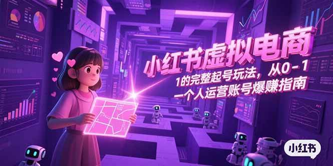 （15230期）小红书虚拟电商，从0-1的完整起号玩法，一个人运营账号爆赚指南 - 来及网络