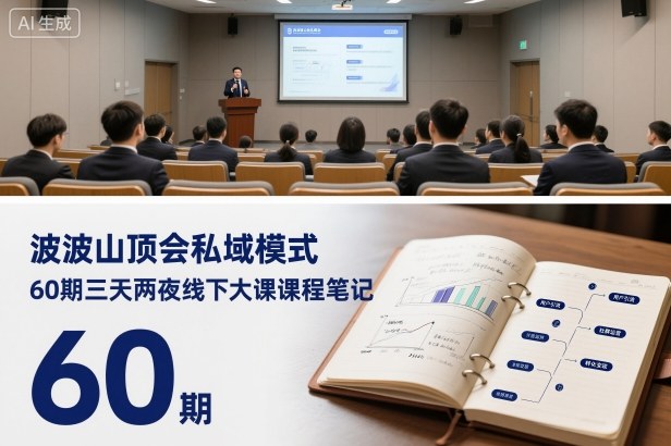 波波山顶会私域模式60期三天两夜线下大课课程笔记(文档) - 来及网络