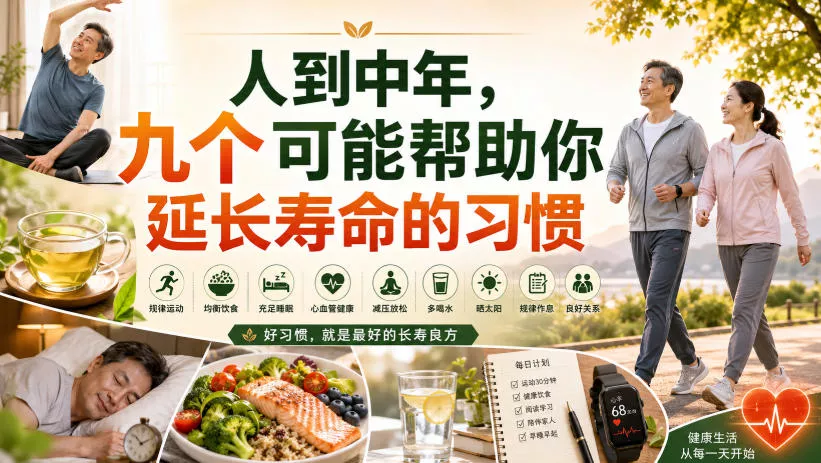 付费文章：人到中年，九个可能帮助你延长寿命的习惯 - 来及网络