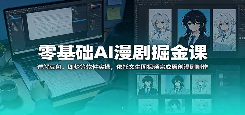 零基础AI漫剧掘金课：详解豆包、即梦等软件实操，依托文生图视频完成原创漫剧制作 - 来及网络