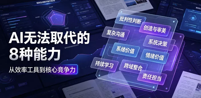 付费文章：AI无法取代的8种能力 - 来及网络