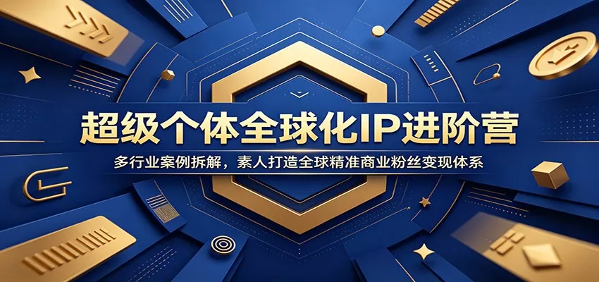 超级个体全球化IP进阶营：多行业案例拆解，素人打造全球精准商业粉丝变现体系 - 来及网络