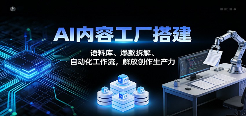 AI内容工厂搭建：语料库、爆款拆解、自动化工作流，解放创作生产力 - 来及网络