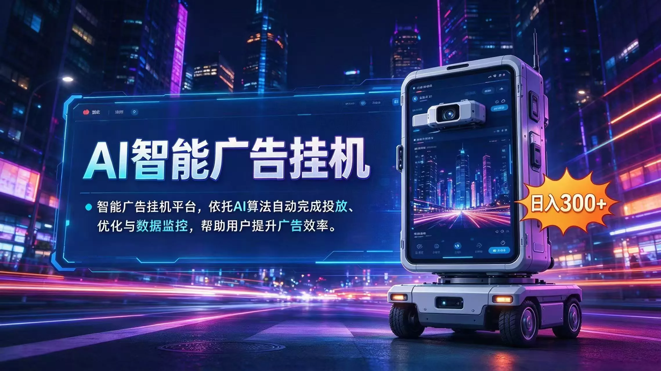 AI 智能广告挂机｜AI 自动运行，轻松托管广告任务 - 来及网络