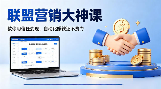 联盟营销大神课，教你用信任变现，自动化賺钱还不费力【原创双语字幕】 - 来及网络