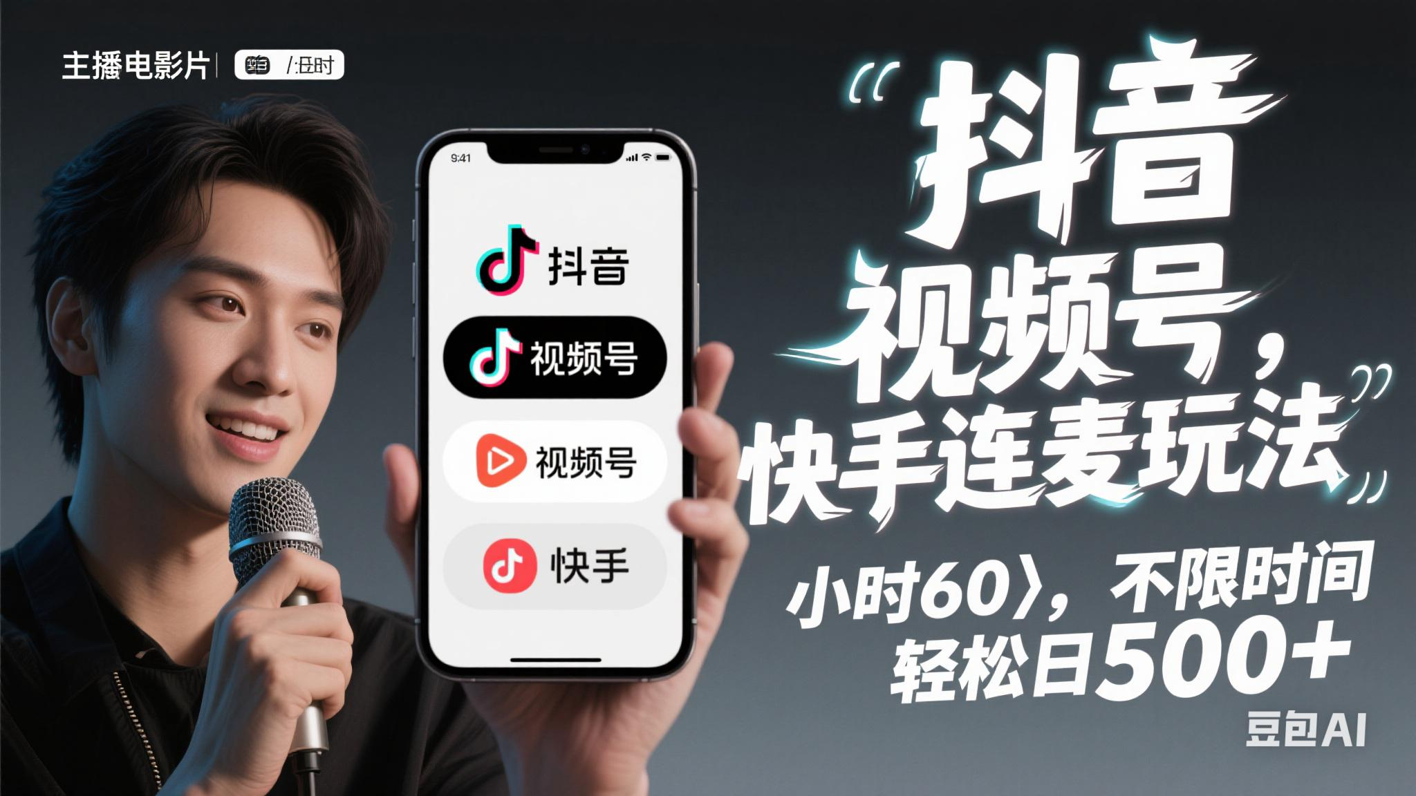 （14899期）抖音，快手，视频号无脑连麦玩法！快速入门，单日稳冲1000+ - 来及网络