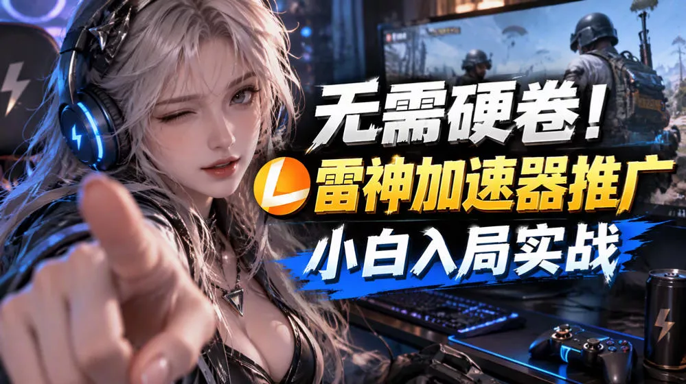 无需硬卷！雷神加速器推广，小白入局实战一天也能几十r - 来及网络