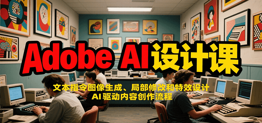 Adobe AI设计课：文本指令图像生成、局部修改和特效设计，AI驱动内容创作流程 - 来及网络