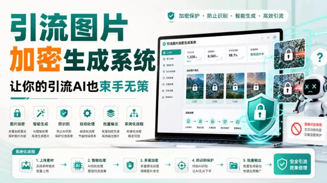 引流图片加密生成系统，让你的引流AI也束手无策 - 来及网络