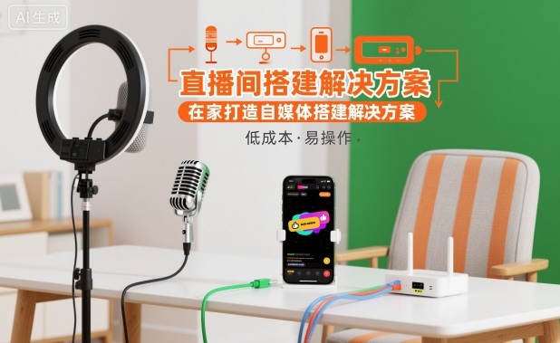 直播间搭建解决方案，在家打造自媒体搭建解决方案 - 来及网络