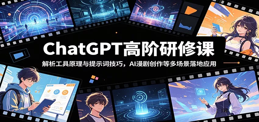 ChatGPT高阶研修课：解析工具原理与提示词技巧，AI漫剧创作等多场景落地应用 - 来及网络