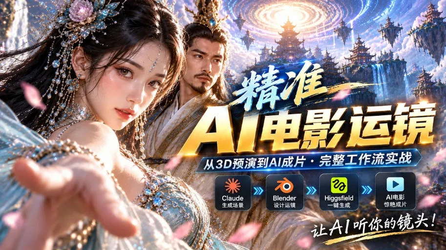 AI视频终于能精准运镜了！Claude+Blender+Higgsfield免费插件实测 - 来及网络