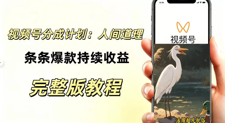 视频号新玩法之AI动漫画风励志视频，不用会画画、不用拍摄，持续化收益，详细拆解 - 来及网络