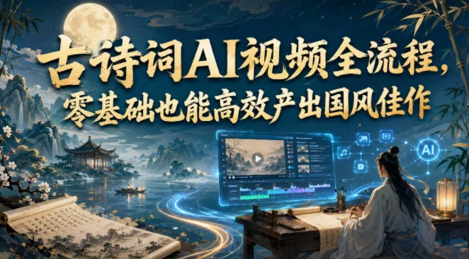 古诗词AI视频全流程，零基础也能高效产出国风佳作 - 来及网络
