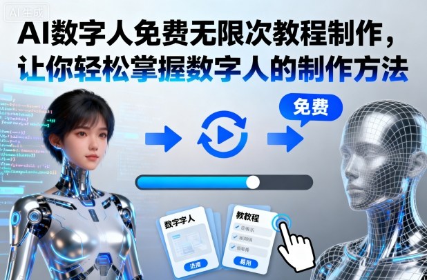 AI数字人免费无限次教程制作，让你轻松掌握数字人的制作方法 - 来及网络