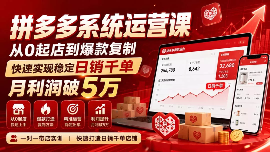 拼多多系统运营课(更新8月 - 来及网络