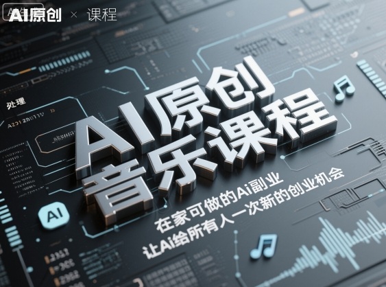 AI原创音乐课程，在家可做的Ai副业，让Ai给所有人一次新的创业机会 - 来及网络
