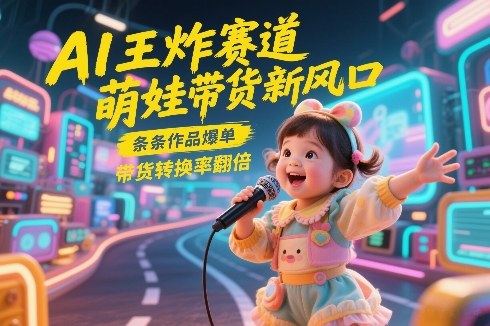 AI王炸赛道，萌娃带货新风口，条条作品爆单，带货转换率翻倍，核心逻辑拆解 - 来及网络