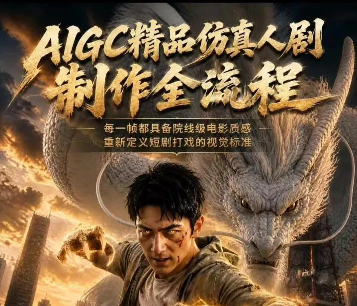 AIGC精品仿真人剧豢龙人全流程制作解析2026，国风仿真人创作+打斗剧情+人设编排，一站式AI短剧入门 - 来及网络