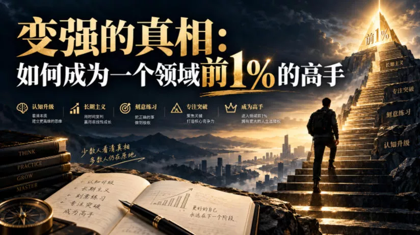 付费文章：变强的真相：如何成为一个领域前1%的高手 - 来及网络