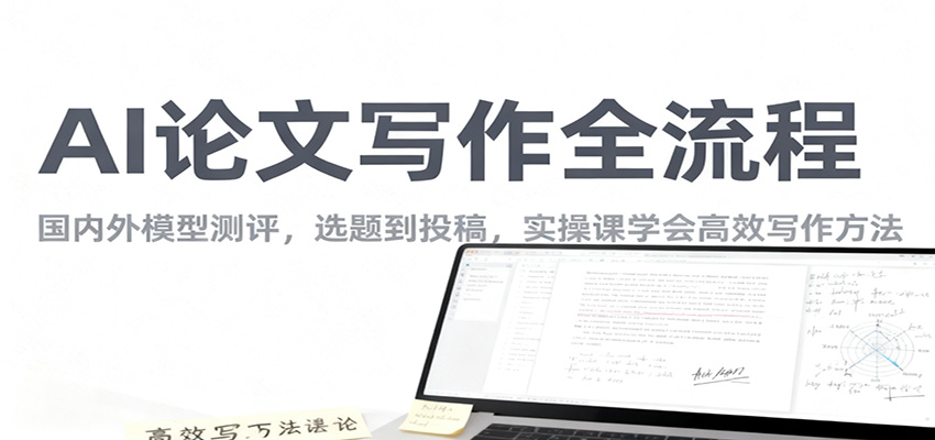 AI论文写作全流程，国内外模型测评，选题到投稿，实操课学高效写作方法 - 来及网络