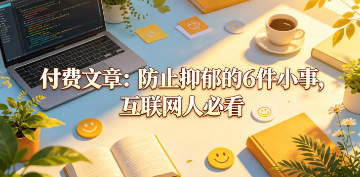 付费文章：防止抑郁的6件小事，互联网人必看！ - 来及网络