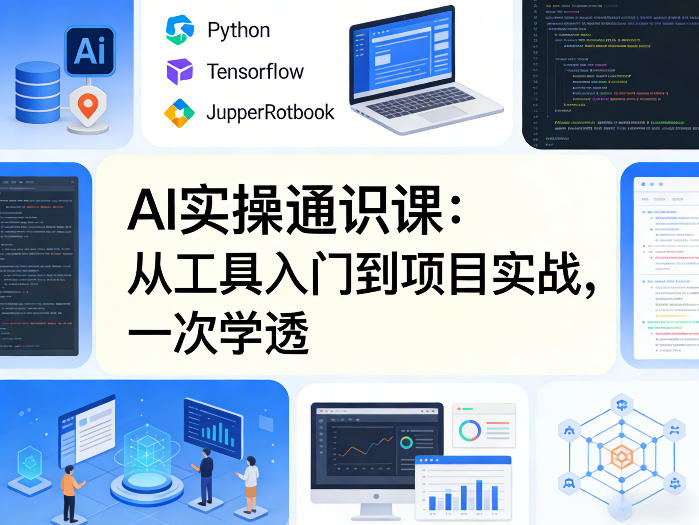 AI实操通识课，从工具入门到项目实战，一次学透 - 来及网络