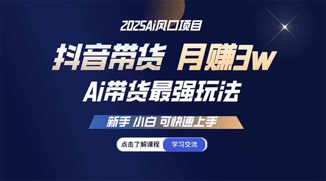 （14457期）25年直播最强玩法 抖音带货 月入3w+新手小白可快速上手 - 来及网络