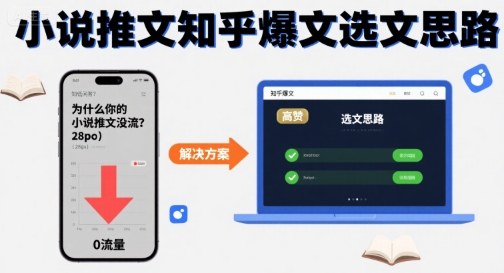 为什么你的小说推文没流量？小说推文知乎爆文选文思路 - 来及网络